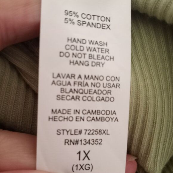 AMBIANCE PISTACHIO GREEN BODYCON TANK DRESS SZ.1X GUC - Picture 7 of 8